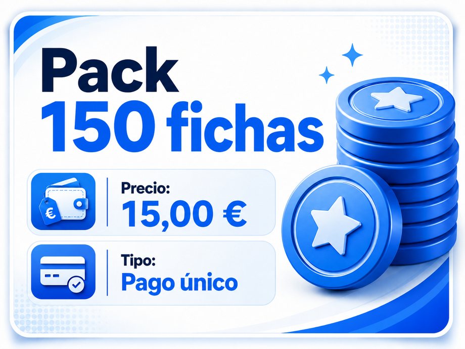 Pack 150 fichas