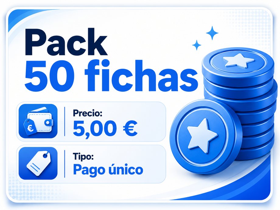 Pack 50 fichas