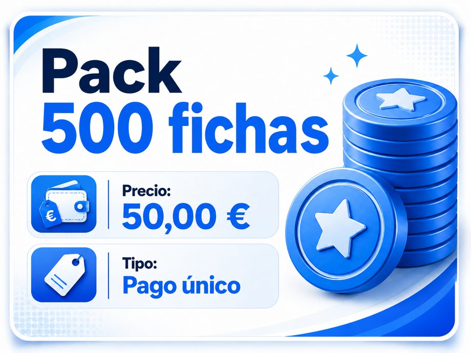 Pack 500 fichas