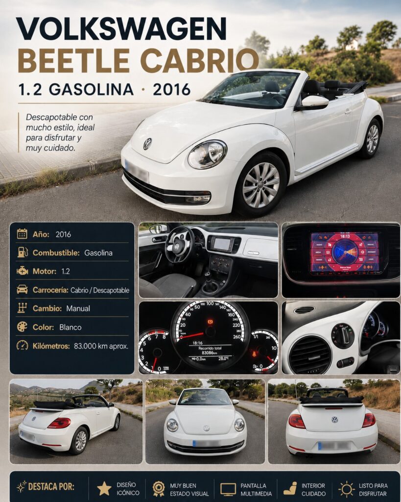 Volkswagen Beetle Cabriolet Gasolina Cabrio 105 CV